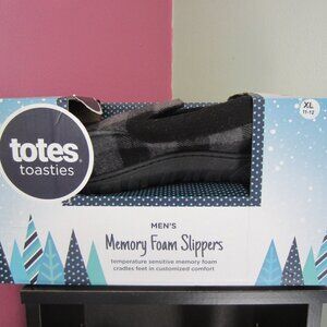 NIB/Totes Men's Slippers ~ Memory Foam ~ BRAND NEW, SEALED! XL Size
